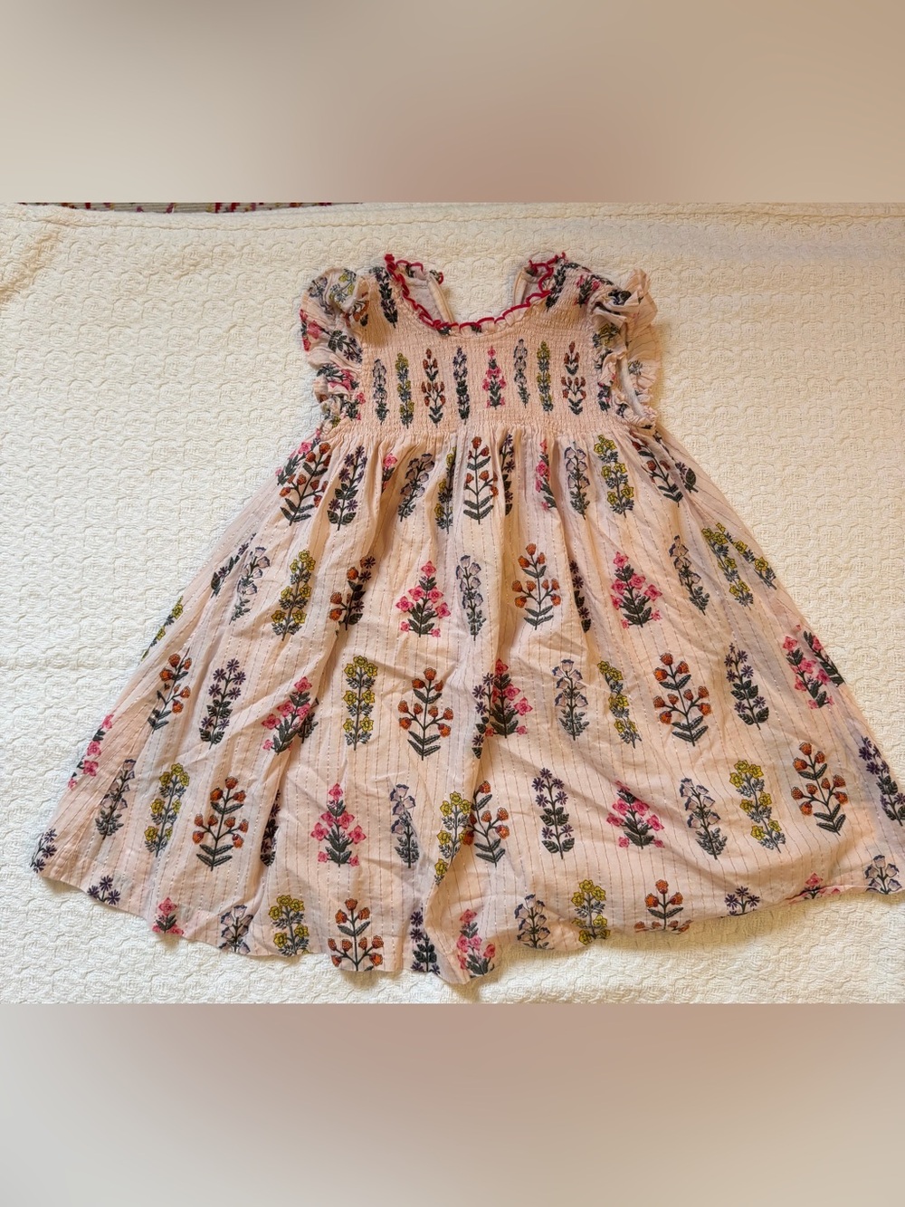 Pink Chicken cloud pink field floral Stevie dress size 7